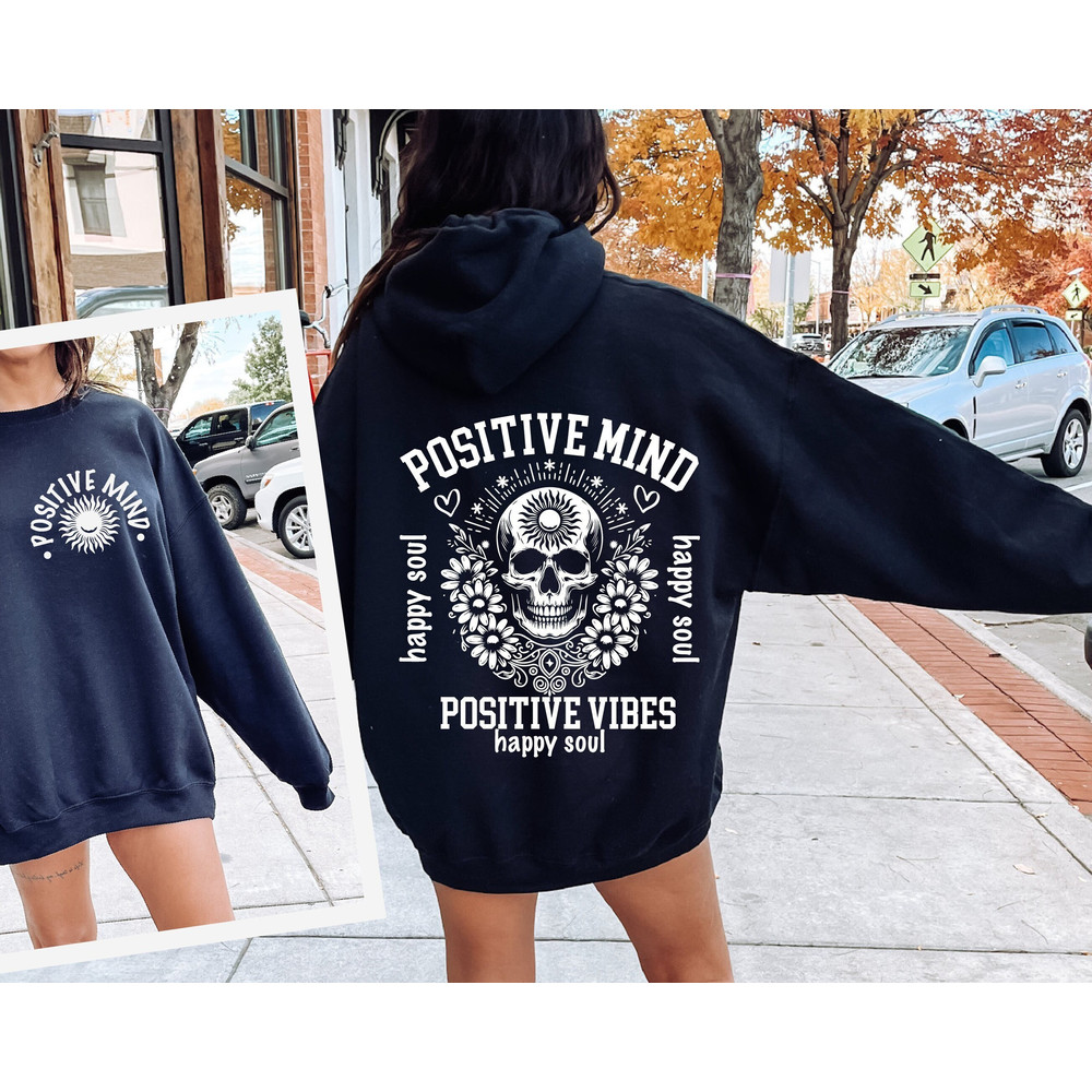 Positive Mind Skull Svg Png, Self Love Svg, Skull Positive Quote Svg, Wildflower Svg, Boho Svg Inspirational Skull Svg Mindful Skull Art Svg.jpg