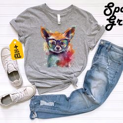 colorful cute red fox kid shirt for animal lovers for women's shirt for fox lover shirt nature lovers shirt for funny an