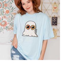 cute halloween shirt,funny halloween shirt,retro ghost shirt,spooky season tee,ghost shirt,unisex,lets go ghouls shirt,s