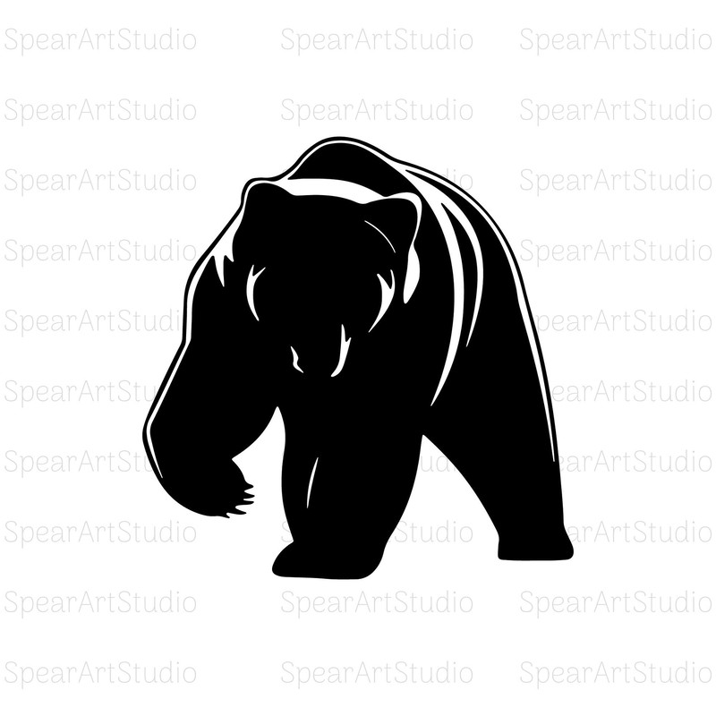 Bear Silhouette SVG, Bear Svg, Bear Silhouette, Bear Clipart, Bear silhouette print, Cricut svg files, Silhouette Cut File, PNGJPEGPdfAi.jpg