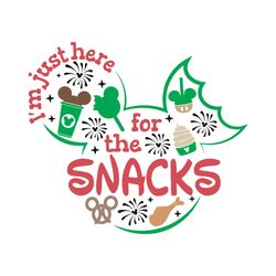 im just here for the snacks svg, disney snacks svg, disney mickey ears svg, disney svg, instant download