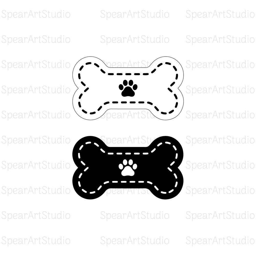 Dog Bone Svg, Dog Bone Digital, Dog Bone Png Clip Art. Vector Cut file for Cricut, Silhouette, Pdf Png Svg Ai, Decal, Sticker, Vinyl, Pin.jpg