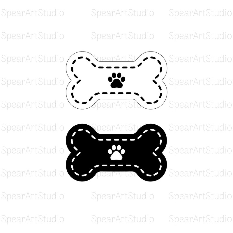 Dog Bone Svg, Dog Bone Digital, Dog Bone Png Clip Art. Vector Cut file for Cricut, Silhouette, Pdf Png Svg Ai, Decal, Sticker, Vinyl, Pin.jpg