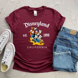 retro disneyland est 1955 california shirt, mickey and friends shirt, disneyworld shirt, disney family trip shirt, disne