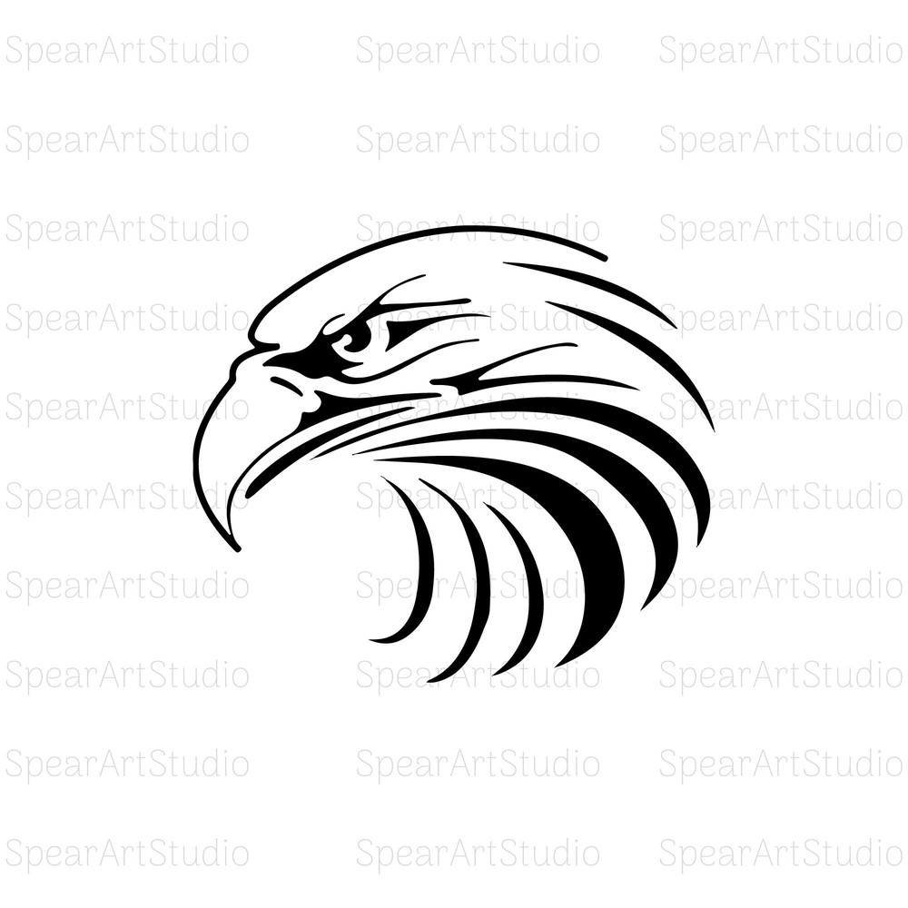 Eagle Svg, Eagle Face Svg, SVG Files, Clipart, Cutting Files, Clipart, Instant Download, Eagles Mascot Svg, Eagle Head Clipart, PNGJPEGpdf.jpg