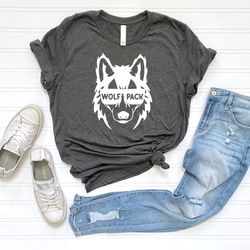 wolf pack shirt, wolf shirt, family shirts, wolf pack family shirt, wolf pack outfit, wolf lover shirt, wolf pack tee, f