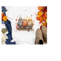 chicken shirt, chick mama shirt, fall vibes: three charming little chickens, chicken mama gift, three tiny chicklets, gi