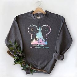 50th anniversary sweatshirt, disney sweatshirt, disney trip sweatshirt, 50th anniversary celebrating matching sweatshirt
