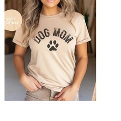 dog mom short sleeves t-shirt, cute dog paw print shirt for dog mom, gift for dog mom, best friend gift, pet lover's sh