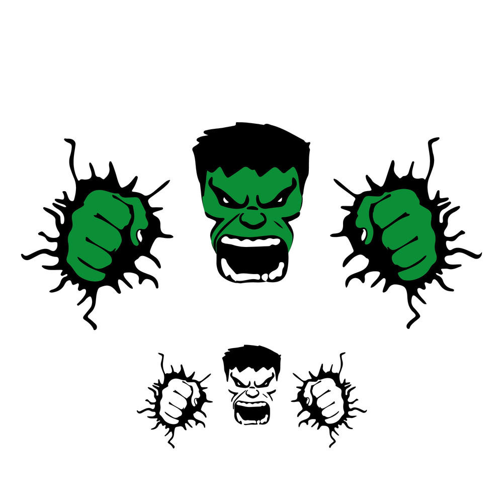 Hulk Face Svg, Hulk Hands Svg Cut Files for Cricut, Silhouette, Digital Download.jpg