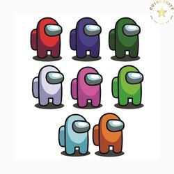 colorful imposter among game us sus svg, trending svg, imposter among svg, cute imposter among svg, imposter among lover