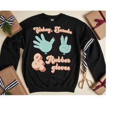 thanksgiving nurse medical shirt, thankful nurse tee, medical assistant tech aid shirt, turkey glove cute thanksgiving n