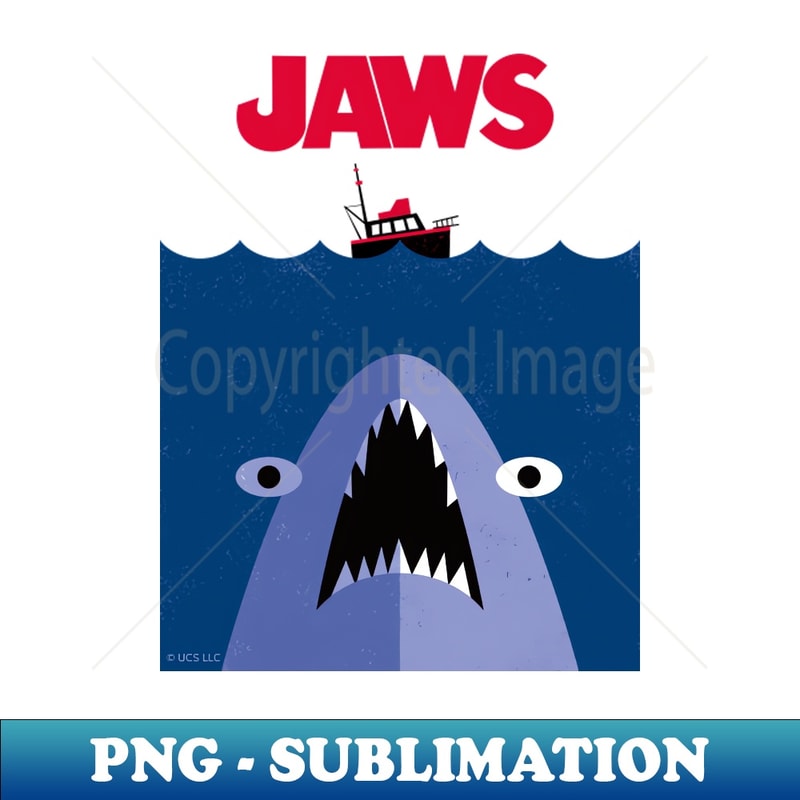 Jaws Cartoon Poster - Signature Sublimation PNG File - Unlea | Inspire ...