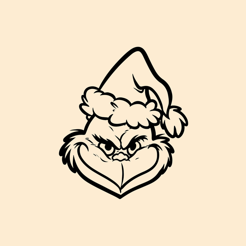 Grinch Face SVG, Grinch Clip Art, Grinch Ornament, Grinch Smile, Christmas SVG, Cricut, Silhouette, Digital Download, svg png.jpg