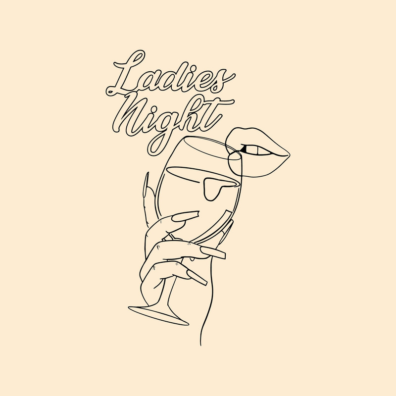 Ladies' Night - Ladies Night Svg, Digital Download, graphic design, minimalistic art, instant digital download, bedroom wall art.jpg