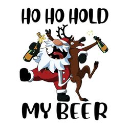 ho ho hold my beer svg, beer drinking svg, deer christmas svg, christmas party, birthday gift, instant download
