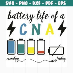 battery life of a cna svg, trending svg, battery life svg, cna life svg, nurse svg, nursing svg, hospital svg, saying sv