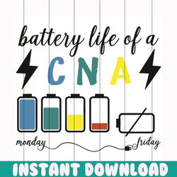 battery life of a cna svg, trending svg, battery life svg, cna life svg, nurse svg, nursing svg, hospital svg, saying sv