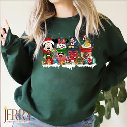 mickey and friends latte coffee christmas shirt, mickey ears christmas coffee, mickey and friends, mickey christmas coff