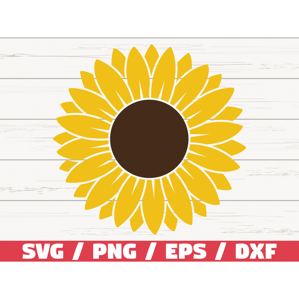 2 Sunflower SVG Cut File Cricut Commercial use Instant Download Silhouette Sunflower SVG Bundle.jpg