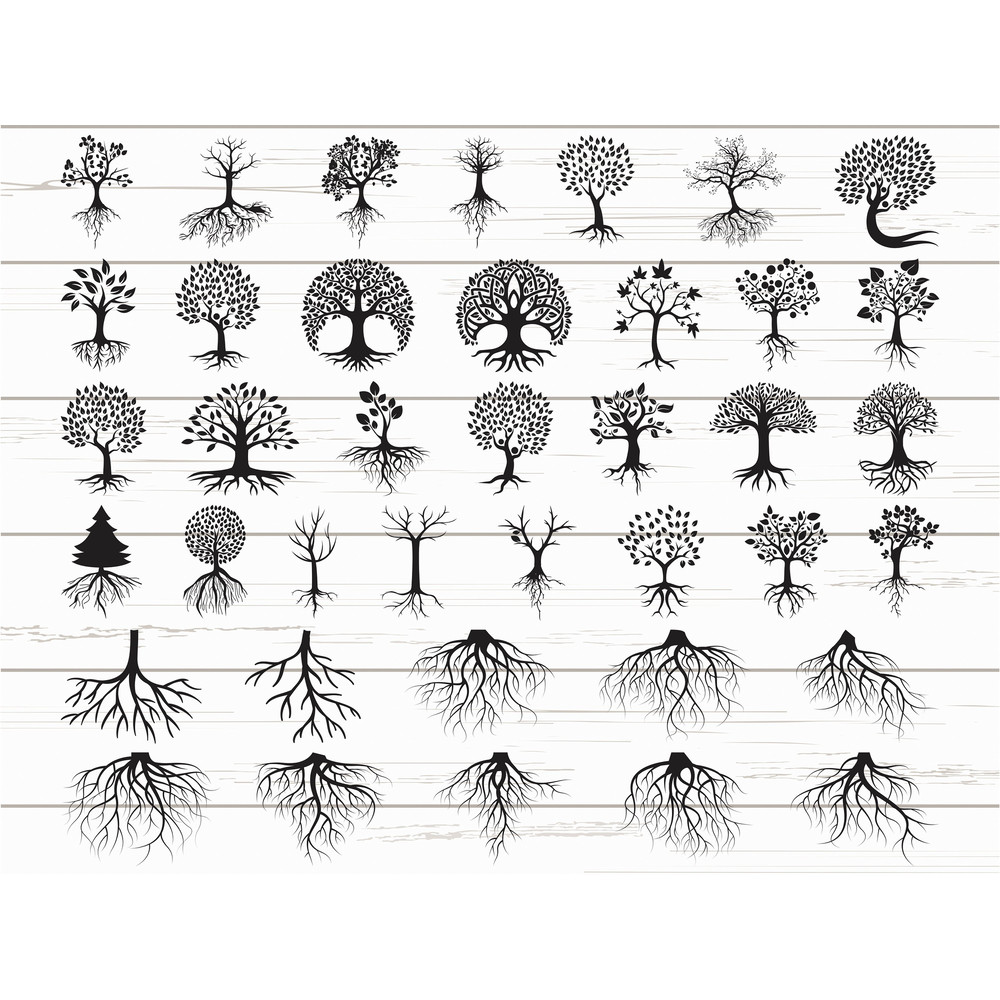 39 Tree With Roots SVG  Roots Svg  Family Tree Svg  Cut Files  Cricut  Clipart  Silhouette  Vector  DXF.jpg