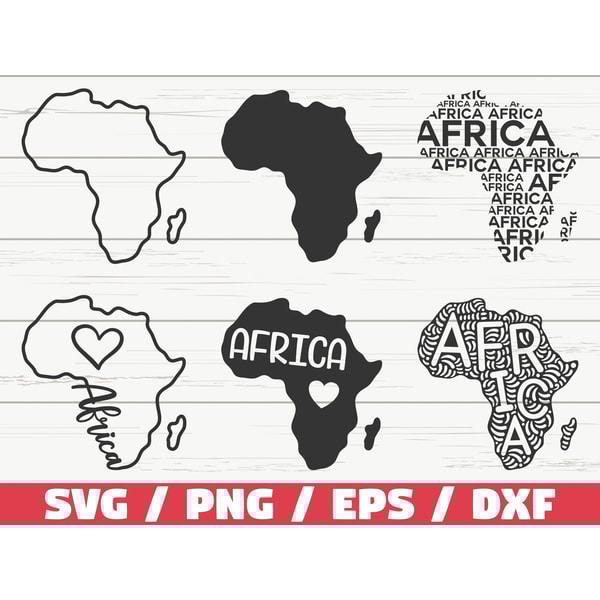Africa SVG, Africa Map SVG, Cut File, Cricut - Inspire Uplift