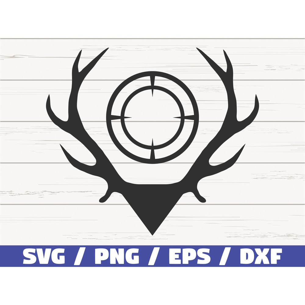 Antlers SVG Hunting SVG Cut File Cricut Commercial use Instant Download Silhouette Deer SVG.jpg