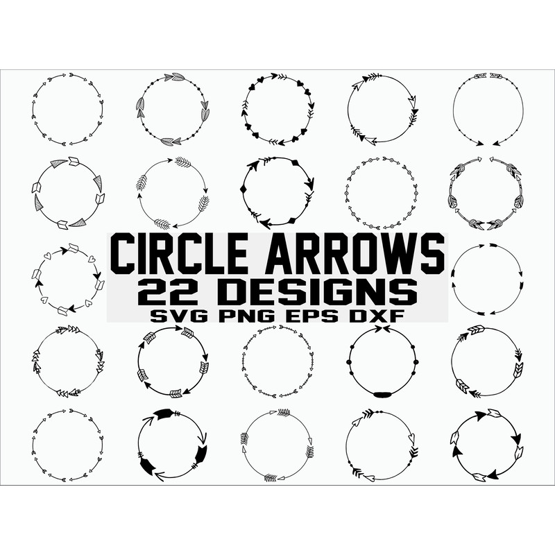 Arrow circle svg Arrow frame svg Arrow monogram svg Tribal arrows svg arrow clipart cut file cricut Silhouette Cameo.jpg