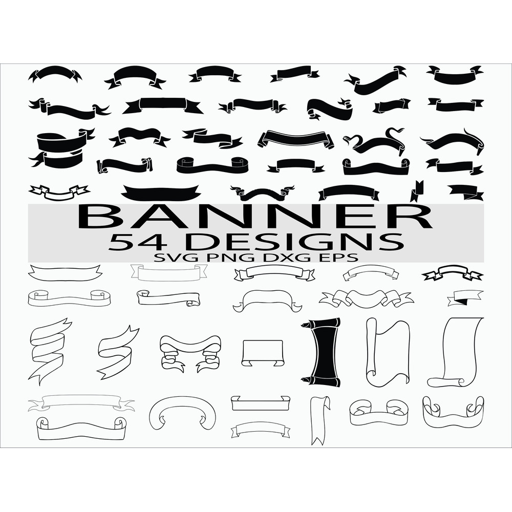 Banner svg Ribbon banner svg Label svg Scroll svg flag svg text box svg clipart stencil decal cut file iron on scrapbooking.jpg