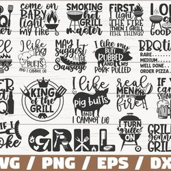 Barbecue SVG Bundle, Grill SVG, Cut Files, Commercial use