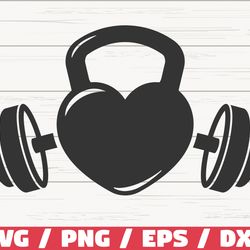 barbell svg, kettlebell svg, cut file, cricut