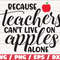 Because Teachers Can't live On Apples Alone SVG  Teacher svg  Commercial use   Cut File  Cricut  Silhouette  Printable  Vector.jpg