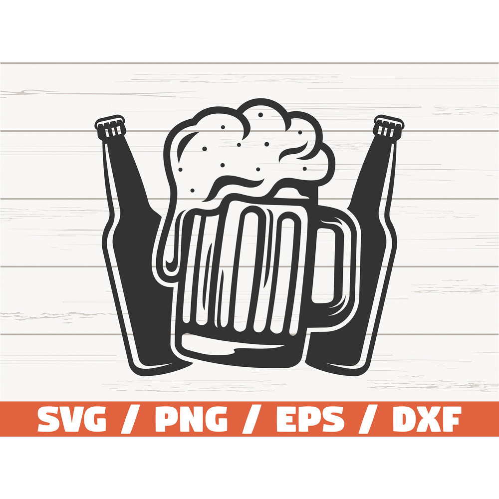 Beer Mug SVG Cut File Cricut Clip art Commercial use Beer Bottle SVG.jpg