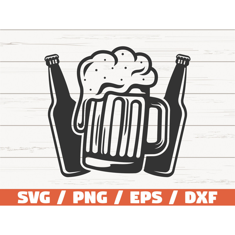 Beer Mug SVG Cut File Cricut Clip art Commercial use Beer Bottle SVG.jpg