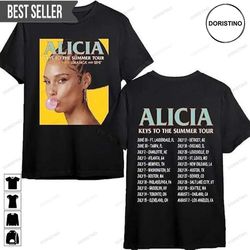alicia keys music world tour 2023 short-sleeve doristino limited edition t-shirts