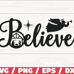 believe svg, cut file, cricut, commercial use