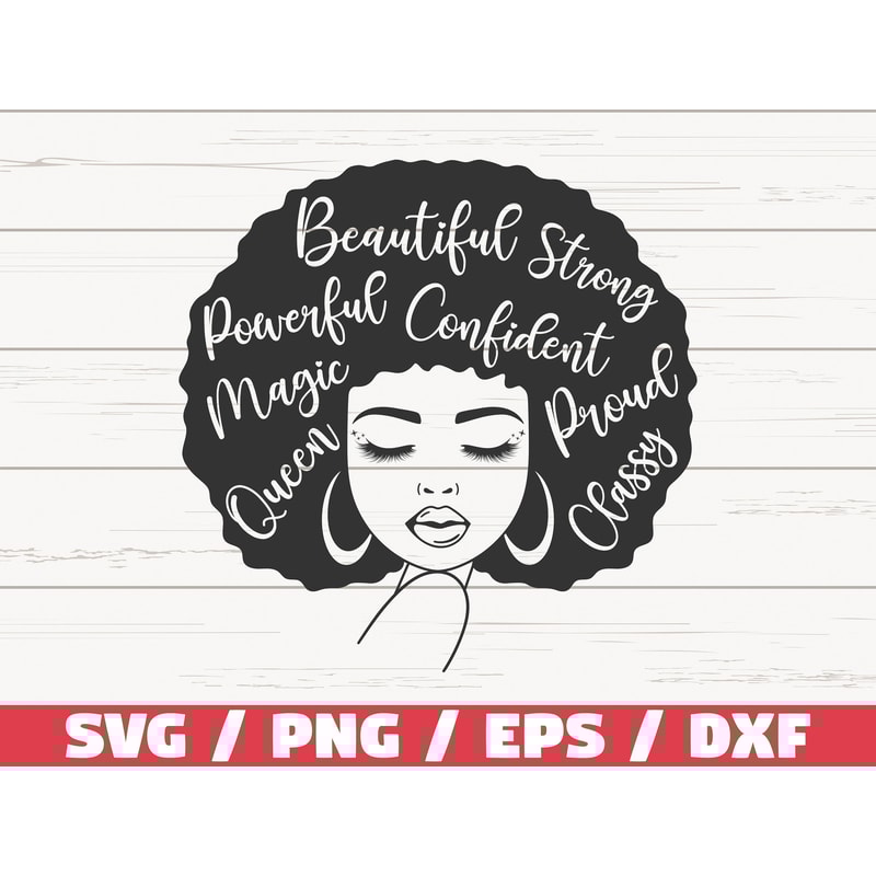 Black Woman SVG Black Queen SVG Cut File Cricut Black Girl Magic SVG Instant Download.jpg