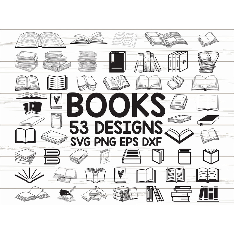 Book SVG Open Book SVG  Library SVG  School Svg  Monogram  Clipart  Decal  Stencil Cut File.jpg