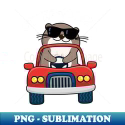 otter-mobile funny animal car pun - premium png sublimation file - enhance your apparel with stunning detail
