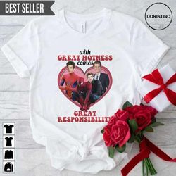 andrew garfield with great hotness comes great responsibility doristino awesome shirts