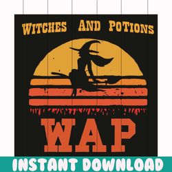 wap witches and potions svg, wap svg, withches svg, witches shirt, witches gift, retro halloween svg, witch svg, hallowe