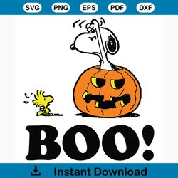 snoopy and woodstock boo svg, snoopy svg, pumpkin svg, snoopy in pumpkin svg, boo svg, snoopy boo svg, halloween pumpkin