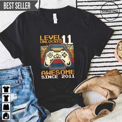 11th birthday 11 years old level 11 unlocked since 2011 doristino awesome shirts