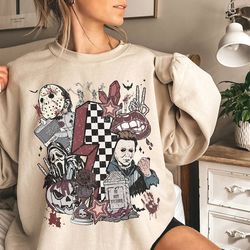 retro vibes horror halloween ghost face shirt jason voorhees michael myers shirt spooky season shirt scream movie shi