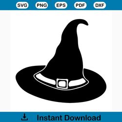 Witch hat free svg, halloween svg, witch svg, instant download, silhouette cameo, shirt design, hat svg, free vector fil