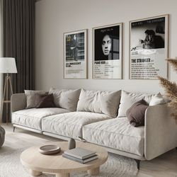 billy joel set of 3 posters, billy joel poster, vintage piano man art, classic rock, 80s, 90s, rock, music decor, iconic