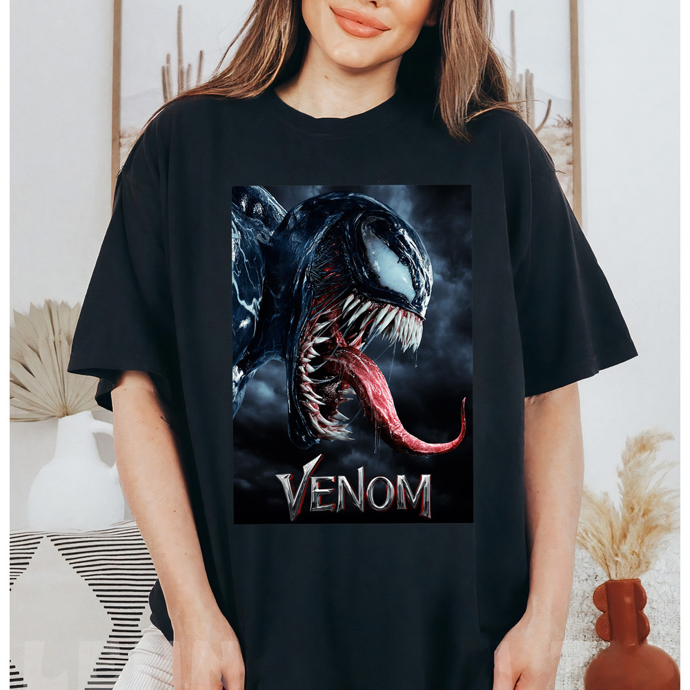 Marvel Venom Tongue Out Poster Graphic Shirt, Disneyland Family Matching Shirt, Marvel Comic Shirt, WDW Epcot Theme Park Shirt.jpg