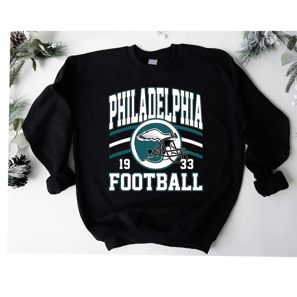 Philadelphia Football Sweatshirt, Vintage Style Philadelphia Football Crewneck, Football Sweatshirt, Philadelphia Sweatshirt-1.jpg