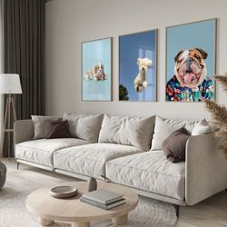 dog set of 3 posters, baby animals, poster print, wall decor, prints, puppy poster, dog poster, animal prints, nature-in