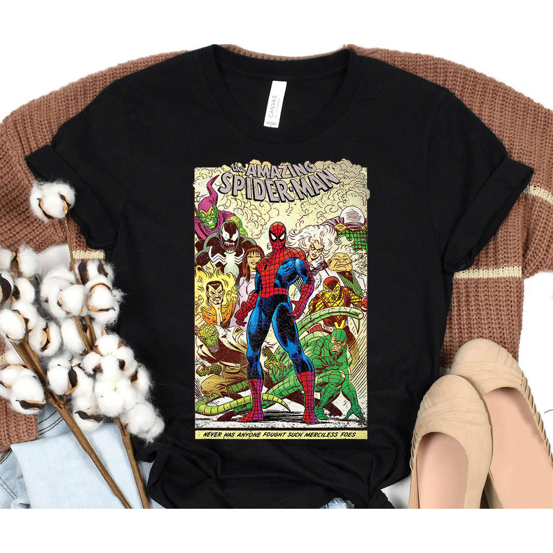 Marvel The Amazing Spider-Man Comic Vintage Shirt, Disneyland Family Matching Shirt, Marvel Comic Shirt, WDW Epcot Theme Park Shirt.jpg